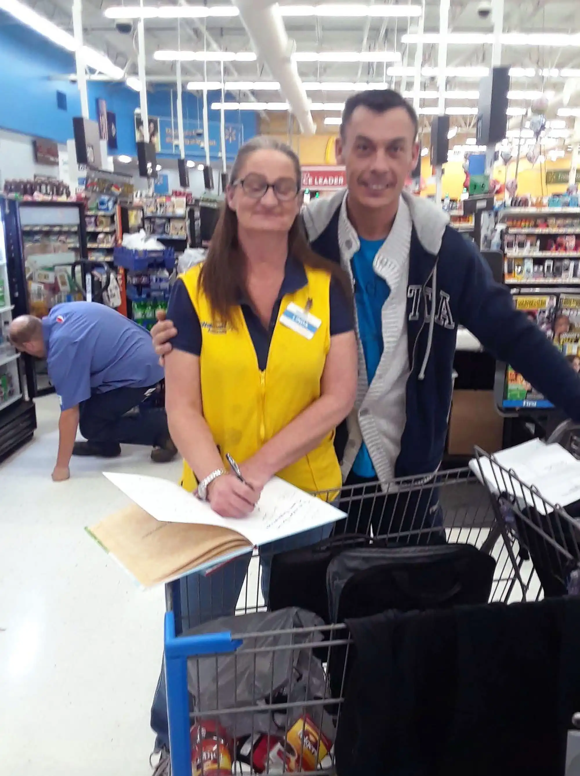 When the author David Haave let's all Walmart employees know his thanks for signing books for kids in the community; all children matter to the author, USA.